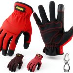 DF147 Work Gloves Faux Leather Impact Protection Mechanics-0