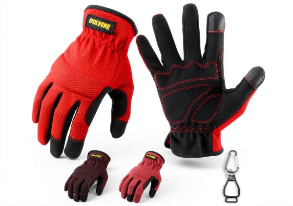DF147 Work Gloves Faux Leather Impact Protection Mechanics-0