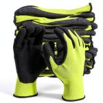FJDZ Work Gloves Latex Coated Anti Slip Green Large Pack-0