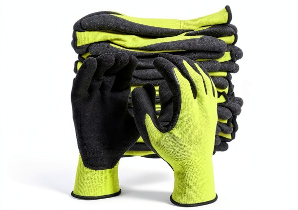 FJDZ Work Gloves Latex Coated Anti Slip Green Large Pack-0