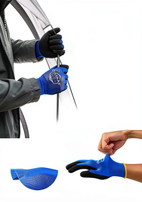 OKIAAS Work Gloves Thin Grip Mens Unisex Light Duty-3