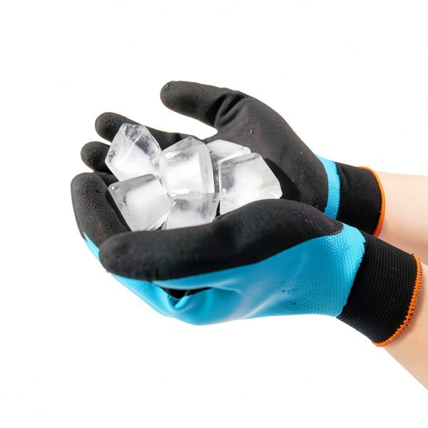 COOLJOB Waterproof Work Gloves Fleece Blue Winter Cold-2