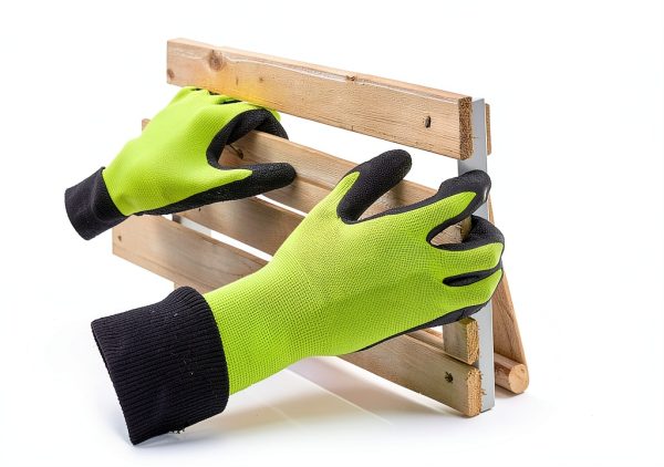 FJDZ Work Gloves Latex Coated Anti Slip Green Large Pack-3