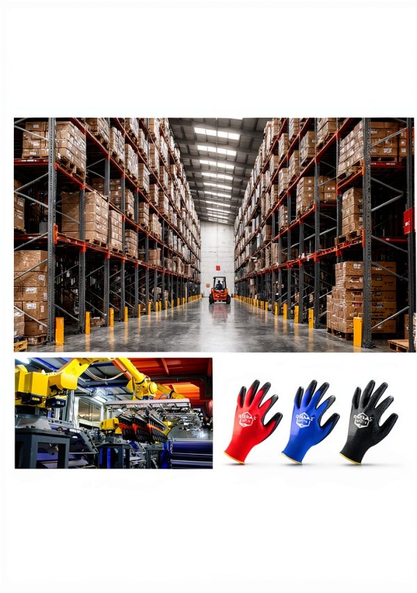 OKIAAS Work Gloves Thin Grip Mens Unisex Light Duty-5