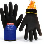 LOCCEF Winter Work Gloves Latex Coated Unisex Cold Weather-0