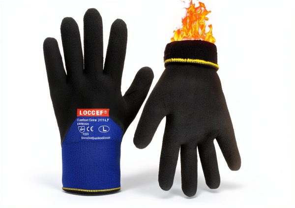 LOCCEF Winter Work Gloves Latex Coated Unisex Cold Weather-0