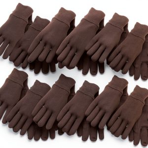 Midwest Gloves Brown Jersey Work Gloves Large Pack of 12-0