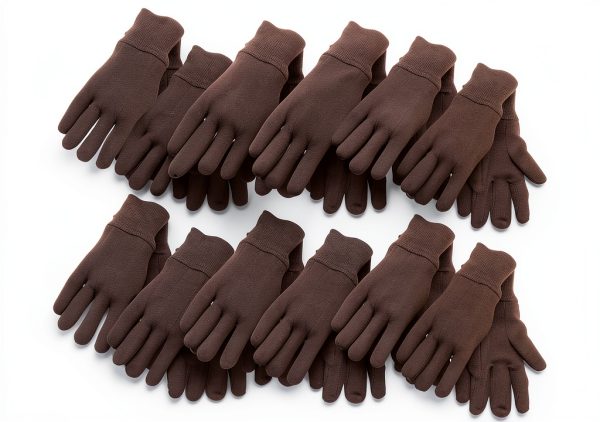 Midwest Gloves Brown Jersey Work Gloves Large Pack of 12-0