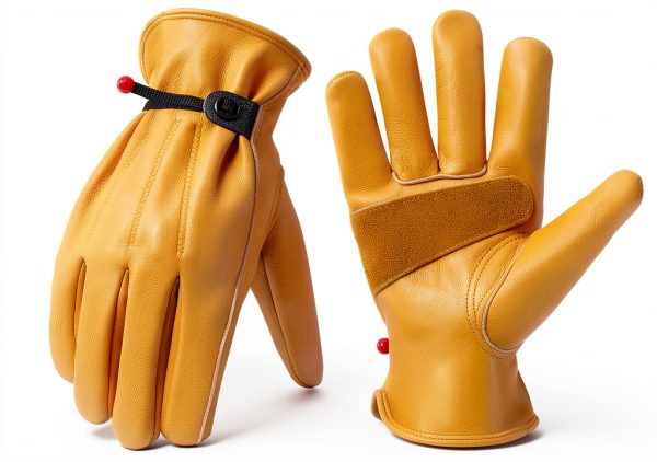 Genuine Leather Work Gloves Cowhide Durable Safety Unisex-0