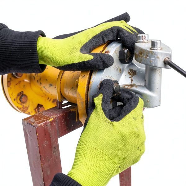 FJDZ Work Gloves Latex Coated Anti Slip Green Large Pack-5