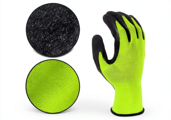 FJDZ Work Gloves Latex Coated Anti Slip Green Large Pack-2