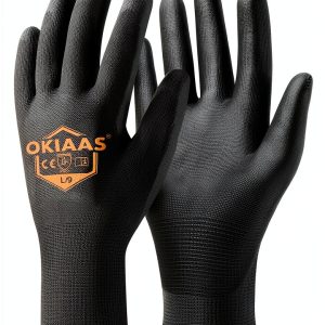 OKIAAS Work Gloves Thin Grip Mens Unisex Light Duty-0