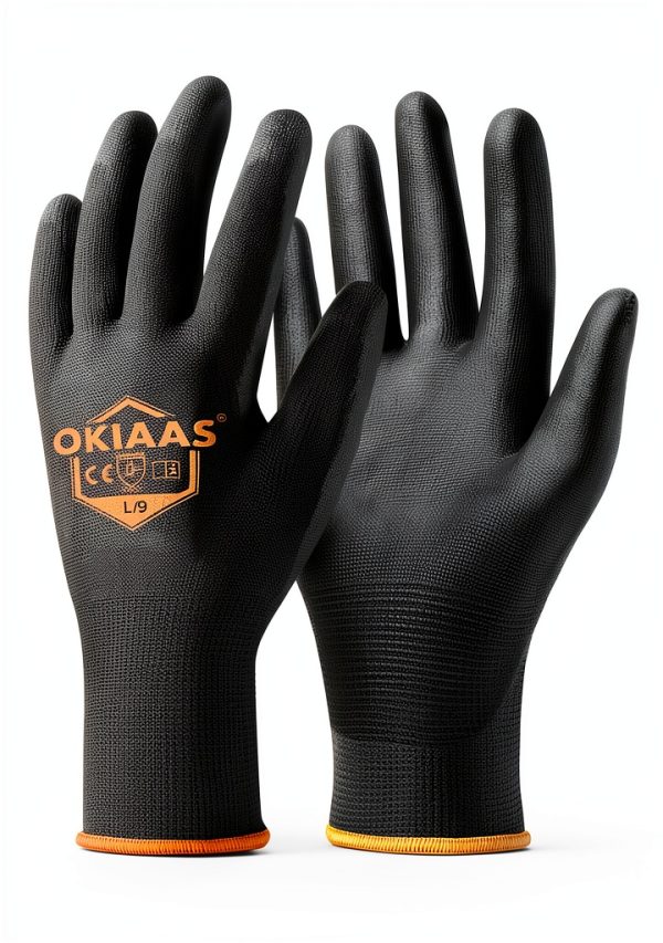 OKIAAS Work Gloves Thin Grip Mens Unisex Light Duty-0