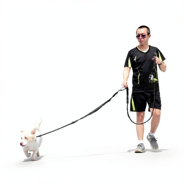 Tiesenci Double Dog Leash Swivel Reflective Rope Padded Handle Model-7