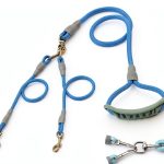 Dog Double Leash AKEISHE Nylon Swivel Design-0