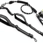 Tiesenci Double Dog Leash Swivel Reflective Rope Padded Handle Model-0