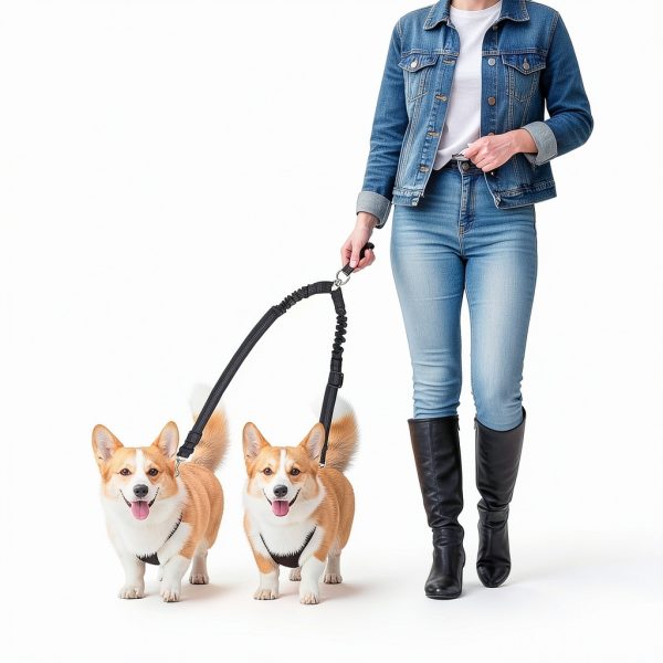 ElevateTech Double Dog Leash for Two Dogs Nylon-5