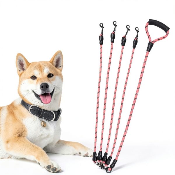 QINKOUDIH Dog Leash for 4 Dogs-4
