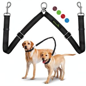 Double Dog Leash Brilliant Paw Nylon Swivel-0