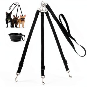 Dog Double Leash MoSANY 3‑in‑1 Padded Nylon-0