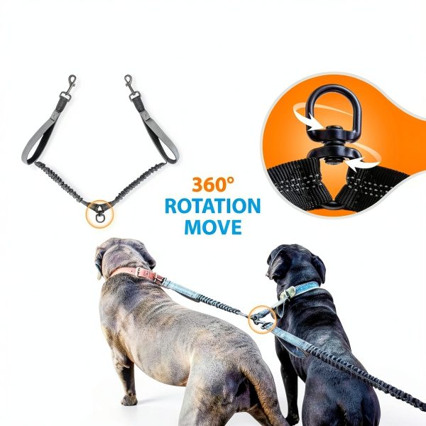 Hands Free Leash for 2 Dogs SparklyPets-4