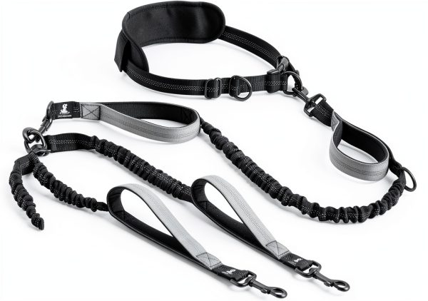 Hands Free Leash for 2 Dogs SparklyPets-0