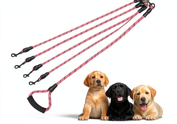 QINKOUDIH Dog Leash for 4 Dogs-0