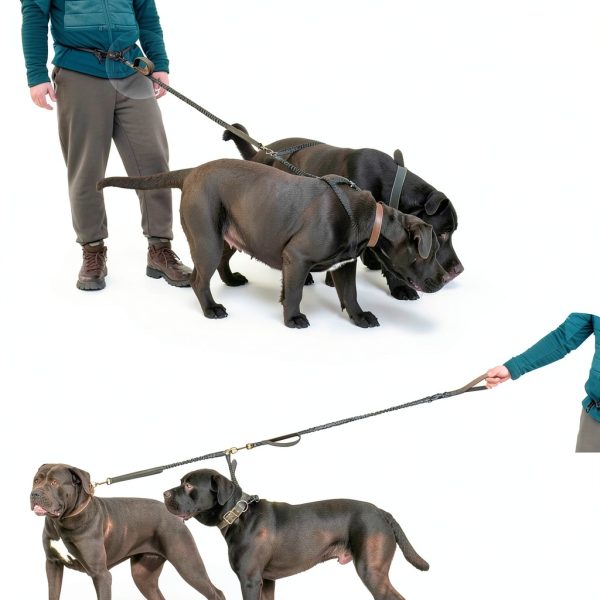 Hands Free Leash for 2 Dogs SparklyPets-5