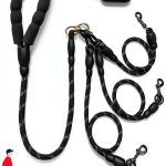 LEOSASA 3-Dog Leash Pet Supplies Nylon Rope-0