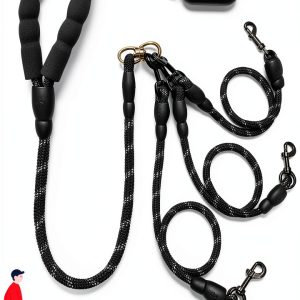 LEOSASA 3-Dog Leash Pet Supplies Nylon Rope-0