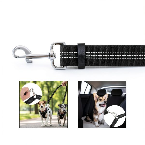 ElevateTech Double Dog Leash for Two Dogs Nylon-2