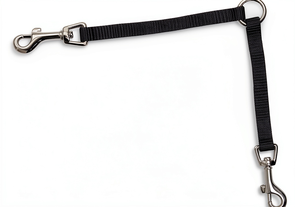 Unboxing and setting up PetEdge Double Dog Leash Black Nylon TP814 12 17 on a kitchen counter