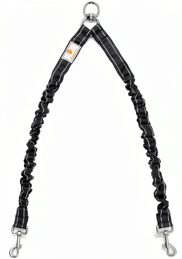 Dog Double Leash Coupler SnagleDirect Black Red 0-30lb/30-150lb-0