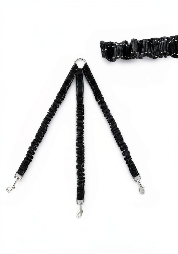 LTSGORY Double Dog Leash Bungee No Pull Swivel for Small Medium Dogs-3