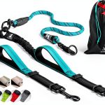 SparklyPets Double Dog Leash Adjustable Premium Silver Gold Bungee-0
