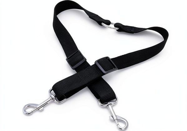 STGOOD Double Dog Leash Coupler Adjustable Nylon Swivel 15-20 Inch-2