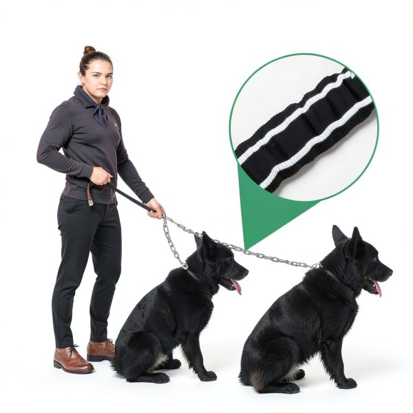 Dog Double Leash Coupler SnagleDirect Black Red 0-30lb/30-150lb-4