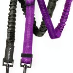 Dog Double Leash LEOSASA Bungee Nylon Swivel Adjustable Splitter-0
