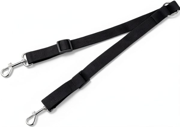 STGOOD Double Dog Leash Coupler Adjustable Nylon Swivel 15-20 Inch-1