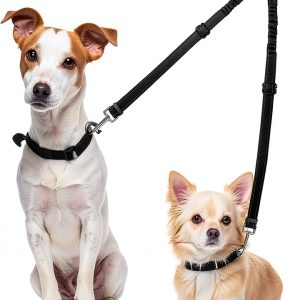 Dog Double Leash Splitter AWP56 Nylon Adjustable Small Medium Colors-0