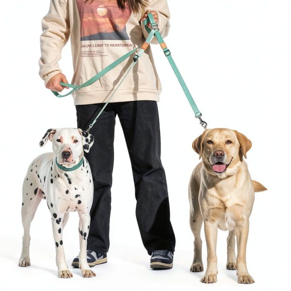 HowGo Dual Dog Leash 2‑Dog Slip Leash with Rotating Handles-8