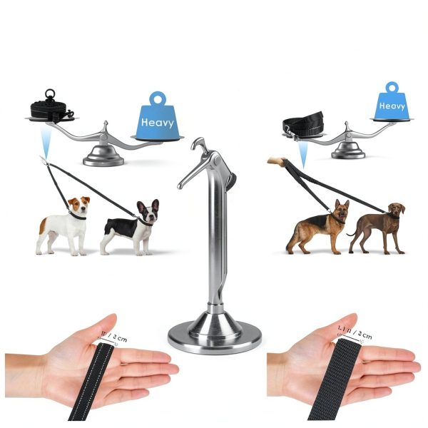 Dog Double Leash Splitter AWP56 Nylon Adjustable Small Medium Colors-1