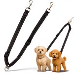 MingXpets Double Dog Leash Adjustable Tangle-Free Nylon Reflective-0