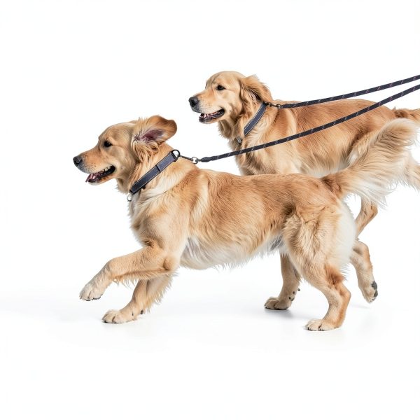 Taglory Double Dog Leash Coupler 30 Inch Reflective Nylon Orange-6