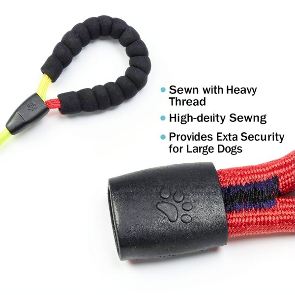 SonQueen Double Dog Leash 5.7ft Mountain Rope Blue/Black Size S L-5